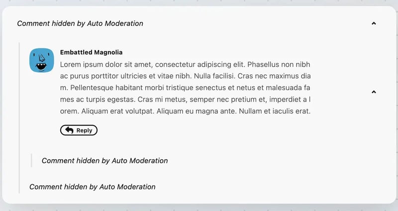 auto moderation example